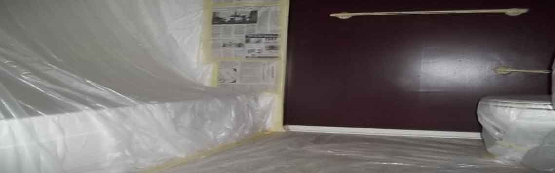 Complete Seal Protection of Bathroom for Painting